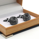 Gunblack Knot Cuff Links Hollowed Out Copper Material