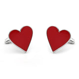 Heart Cufflinks for Men Brass Red Cuff Links Wholesale