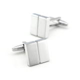 Metal Wire Drawing Cufflinks For Men Silver Cuff Links Wholesale