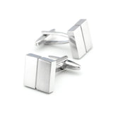 Metal Wire Drawing Cufflinks For Men Silver Cuff Links Wholesale