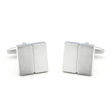 Metal Wire Drawing Cufflinks For Men Silver Cuff Links Wholesale