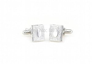 Men's Silver Photo Frame Cufflinks Copper Material Wholesale & Retail