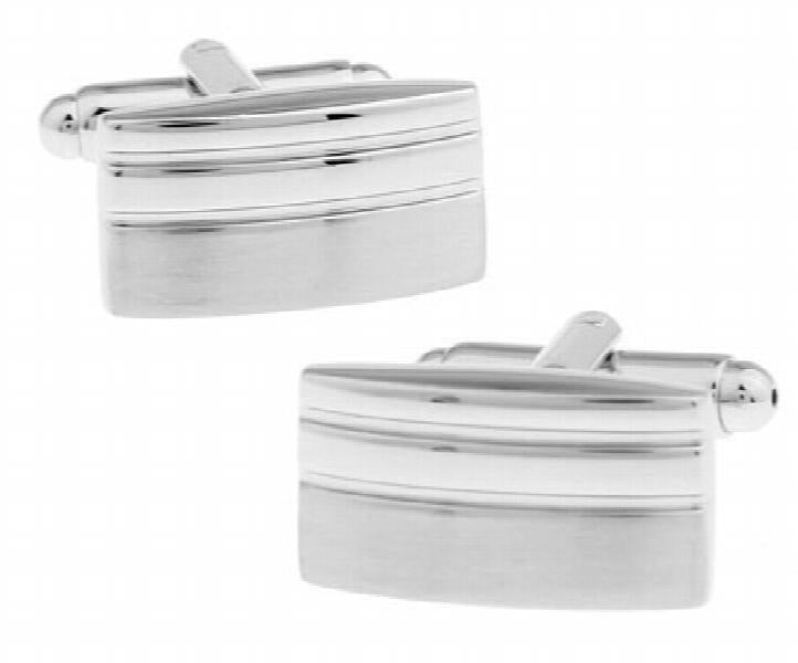 Men's Silver Copper Rectangle Cufflinks Wholesale & Retail