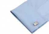 Men's Silver Copper Rectangle Cufflinks Wholesale & Retail