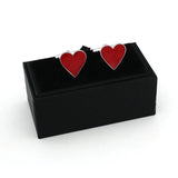 iGame Wedding Cuff Links Romantic Red Heart Brass Material