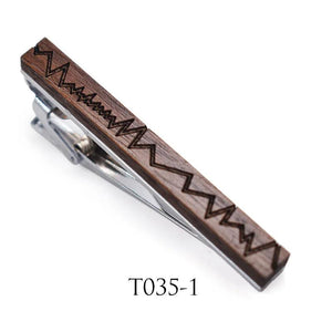 Personality Wood Tie Clips for Business Wedding Shirt Necktie Bar