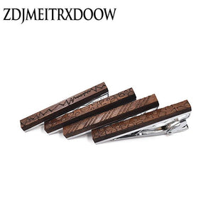Personality Wood Tie Clips for Business Wedding Shirt Necktie Bar