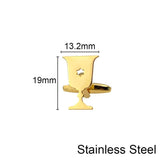 Jewish Goblet Cufflinks Stainless Steel Wedding Party