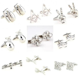 9 Styles Stainless Steel Cufflink Cuff Link