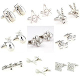9 Styles Stainless Steel Cufflink Cuff Link
