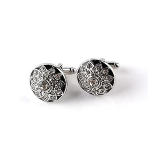 Crystal Cufflinks Groom Wedding Party Jewelry Rhinestone Cuff Buttons