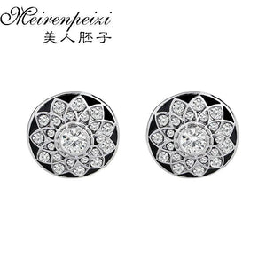 Crystal Cufflinks Groom Wedding Party Jewelry Rhinestone Cuff Buttons