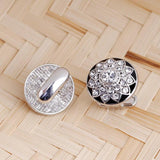 Crystal Cufflinks Groom Wedding Party Jewelry Rhinestone Cuff Buttons