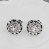 Crystal Cufflinks Groom Wedding Party Jewelry Rhinestone Cuff Buttons