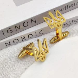 French Shirt Men's Cufflinks Tryzub Classic High-end Banquet Suit Jewelry