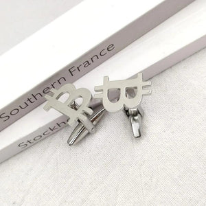 Stainless Steel Bitcoin Logo Cufflinks Wedding Suit Shirt Jewelry