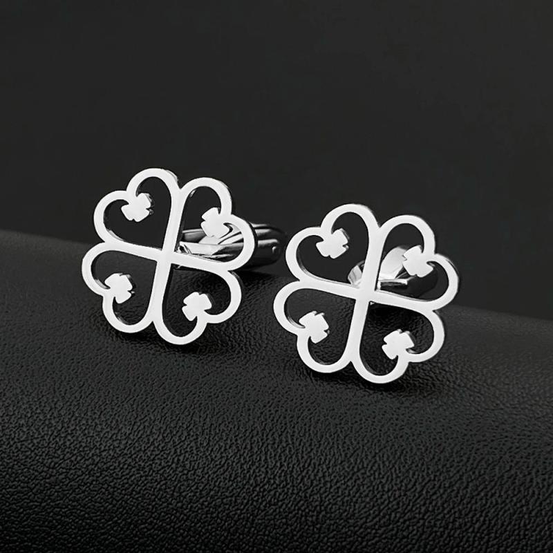 Adinkra Symbol Cufflinks Stainless Steel Wedding Jewelry