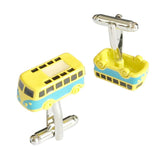 Car Racecar Bus Tractor Train Tank Gear Cufflinks Men Cuff Links