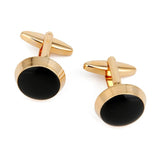 Classic Round Cufflinks Golden Silver French Dress Shirts Wedding