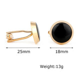 Classic Round Cufflinks Golden Silver French Dress Shirts Wedding