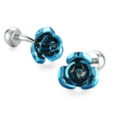 Men's Laser Lattice Cufflinks, Four Leaf Clover Design