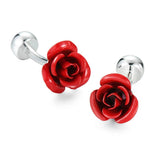 Men's Laser Lattice Cufflinks, Four Leaf Clover Design