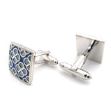 iGame Arrival Blue Flower Enamel Cuff Links
