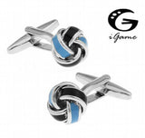 iGame Cuff Links Brass Metal Knot