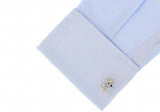 Men's Silver Bicycle Bike Cuff Links