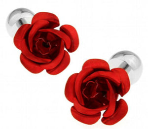 Novelty Red/Rose Cuff Links - 2 Colors Option