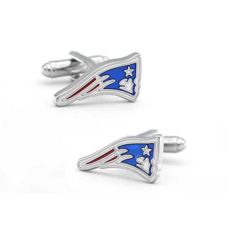 Rugby Team Cuff Links Patriots Brass Material Men's Novelty Cufflinks