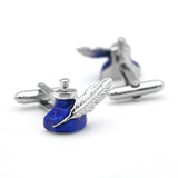 Ink Bottle Cuff Links Feather Brass Material Men's Cufflinks