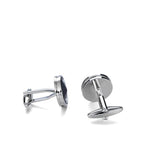 Memolissa Men's Crystal Cufflinks Sea Rhinestone Top Wedding Round Cufflinks