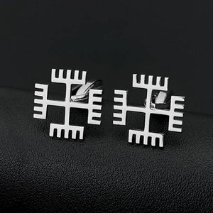 Hand of God Cufflinks for Men Stainless Steel Cross Religion Amulet