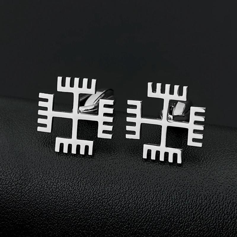 Hand of God Cufflinks for Men Stainless Steel Cross Religion Amulet