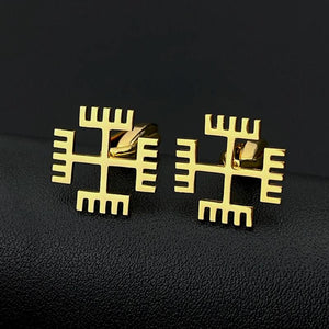Hand of God Cufflinks for Men Stainless Steel Cross Religion Amulet