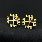 Hand of God Cufflinks for Men Stainless Steel Cross Religion Amulet