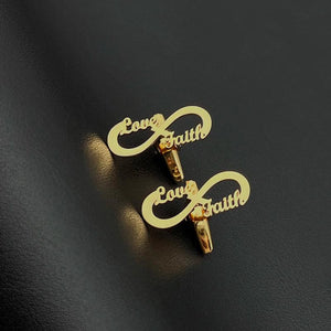 Infinity Cufflinks for Mens Stainless Steel Wedding Guests