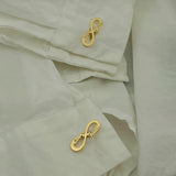 Infinity Cufflinks for Mens Stainless Steel Wedding Guests