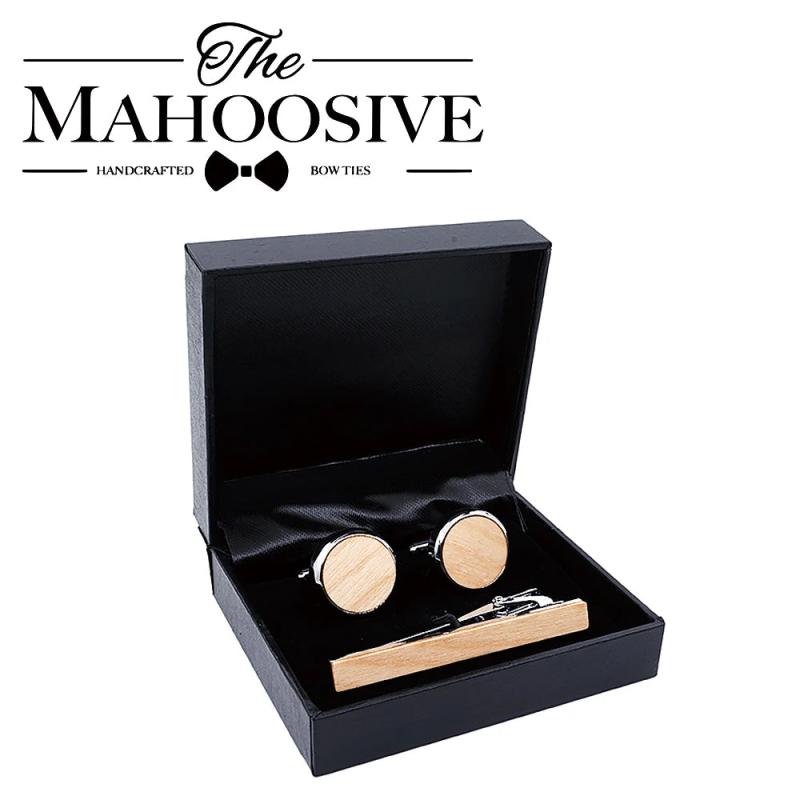 Wood Cufflinks The Wooden Cuff Links Men Shirt Cufflinks for mens Tie Clips