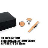 Wood Cufflinks The Wooden Cuff Links Men Shirt Cufflinks for mens Tie Clips