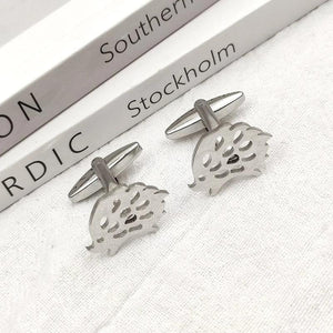 Stainless Steel Hedgehog Suit Sleeve Cufflinks Men's Jewelry