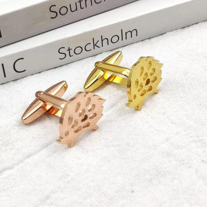 Stainless Steel Hedgehog Suit Sleeve Cufflinks Men's Jewelry
