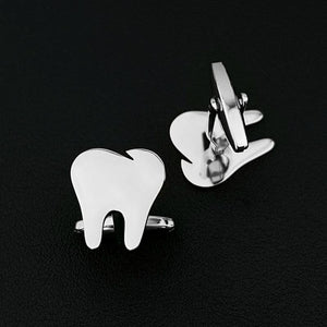 Adult Wisdom Tooth Cufflinks Stainless Steel Wedding Gift