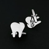 Adult Wisdom Tooth Cufflinks Stainless Steel Wedding Gift