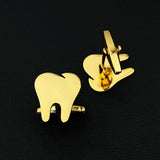 Adult Wisdom Tooth Cufflinks Stainless Steel Wedding Gift