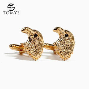 Crystal Eagle Head Cufflinks for Men
