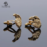 Crystal Eagle Head Cufflinks for Men
