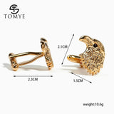 Crystal Eagle Head Cufflinks for Men