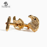Crystal Eagle Head Cufflinks for Men